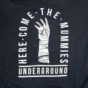 Here Come The Mummies Underground Band Black Hoodie Sweatshirt Sz L Funk Rock